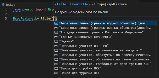 Layer titles example